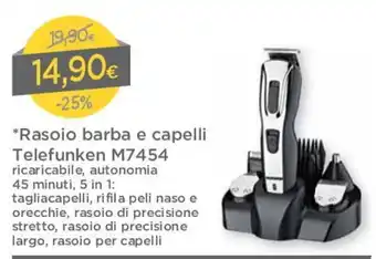 DPiù Rasoio Barba e Capelli Telefunken M7454 5 in 1 offerta