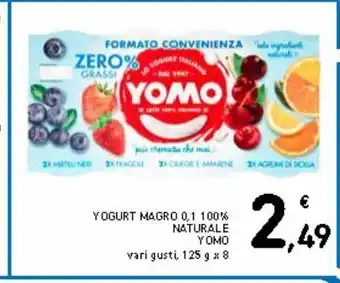 Spazio Conad Yogurt magro 0,1 100% naturale yomo offerta
