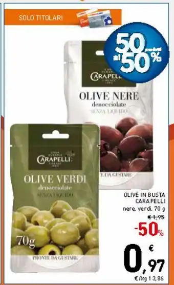 Spazio Conad Olive in busta carapelli offerta