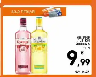 Spazio Conad Gin pink/lemon gordon's offerta