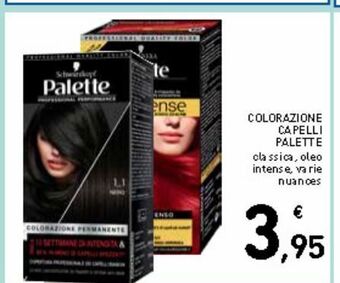 Colorazione capelli palette