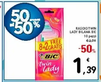 Spazio Conad Rasoio twin lady bilama bic offerta