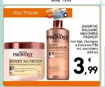 Spazio Conad Shampoo, balsamo, maschera provost offerta