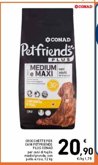 Crocchette per cani petfriends plus conad