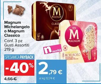 Carrefour Market Magnum michelangelo o magnum classico offerta