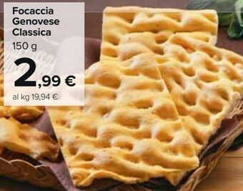 Carrefour Market Focaccia genovese classica offerta