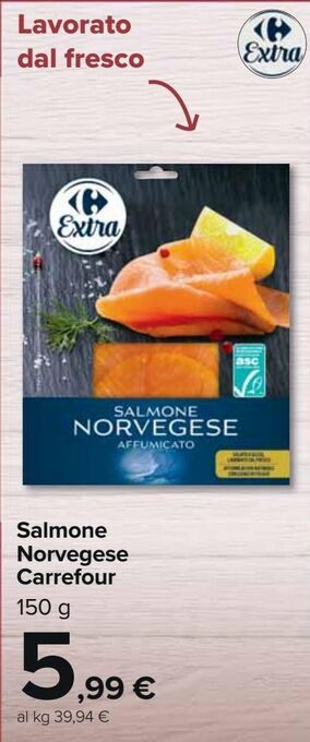 Salmone norvegese carrefour