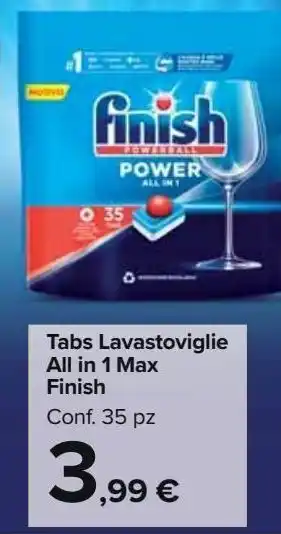 Carrefour Market Tabs lavastoviglie all in 1 max finish offerta