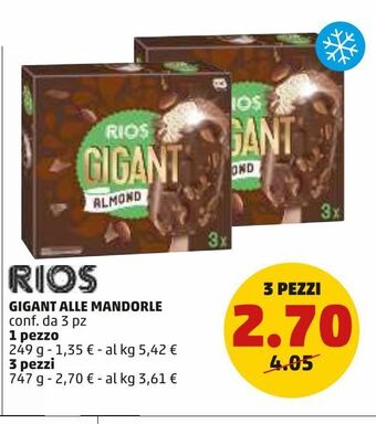 PENNY Gigant alle mandorle conf. da 3pz offerta