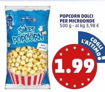Popcorn dolci per microonde 500g