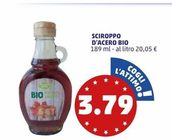 PENNY Sciroppo d'acero bio 189ml offerta