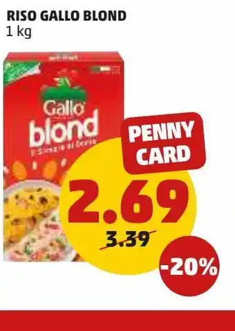 PENNY Riso gallo blond 1kg offerta
