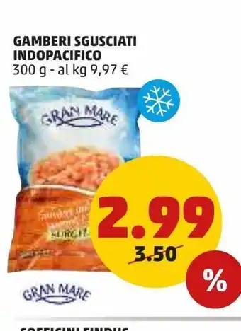 PENNY Gamberi sgusciati indopacifico 300g offerta
