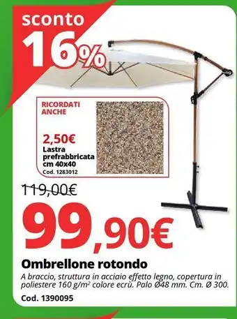 Brico Io Ombrellone rotondo offerta