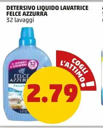 PENNY Detersivo liquido lavatrice 32 lavaggi felce azzurra offerta