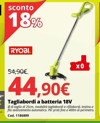 Brico Io Tagliabordi a batteria 18v offerta
