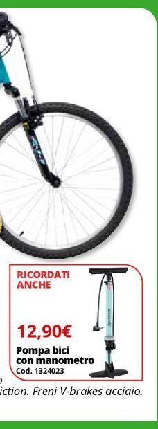 Brico Io Pompa bici con manometro offerta