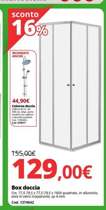 Brico Io Box doccia offerta