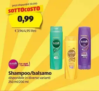 ALDI Shampoo/ balsamo sunsilk offerta