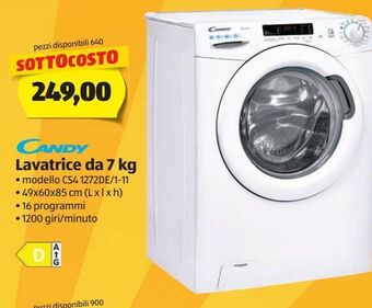Lavatrice da 7 kg candy