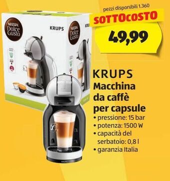 Macchina da caffè per capsule dolce gusto krups