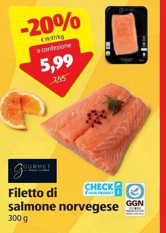 ALDI Filetto di salmone norvegese offerta
