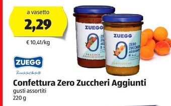 ALDI Confettura zero zuccheri aggiunti offerta