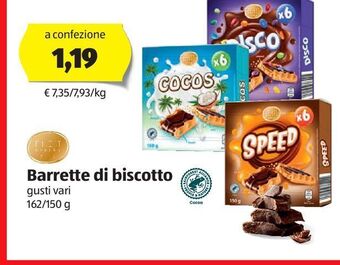 ALDI Barrette di biscotto offerta