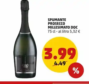 PENNY Spumante prosecco millesimato doc 75cl offerta