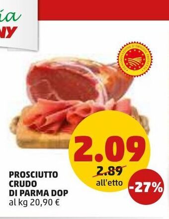 PENNY Prosciutto crudo di parma dop offerta