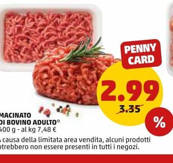 PENNY Macinato di bovino adulto offerta