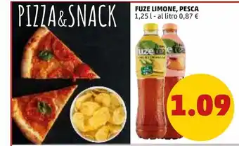 PENNY Fuze limone, pesca 1,25l offerta