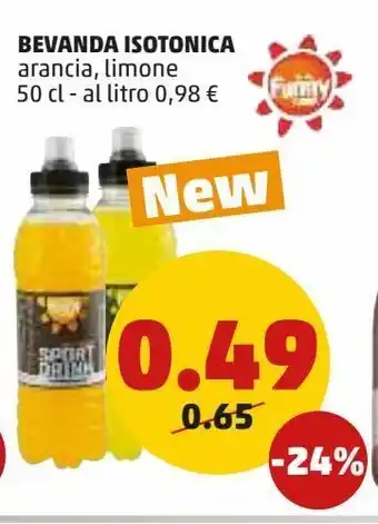 PENNY Bevanda isotonica arancia, limone 50cl offerta