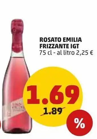 PENNY Rosato emilia frizzante ift 75cl offerta