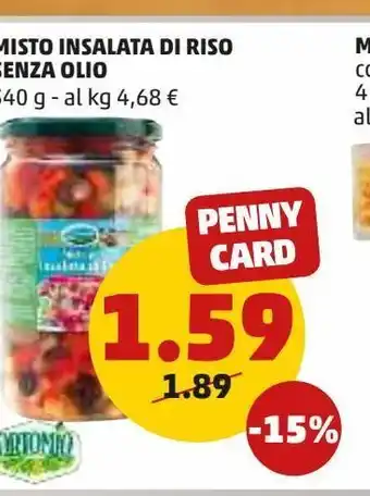 PENNY Misto insalata di riso senza olio 340g offerta