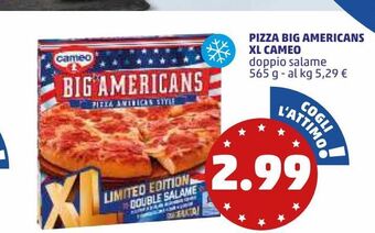 Pizza big americans xl cameo doppio salame 565g