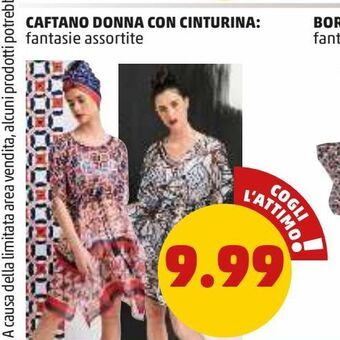 Caftano donna con cinturina