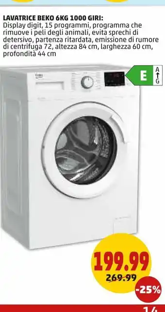 Lavatrice beko 6kg