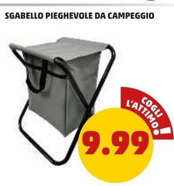 Sgabello pieghevole da campeggio