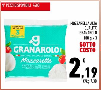 Conad Mozzarella alta qualità granarolo offerta