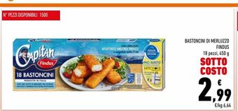 Conad Bastoncini di merluzzo findus offerta