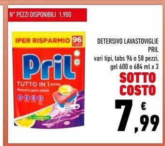 Conad Detersivo lavastoviglie pril offerta
