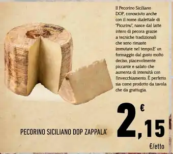 Conad Pecorino siciliano dop zappalà offerta
