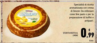 Conad Sfiziotta ricotta al limone offerta