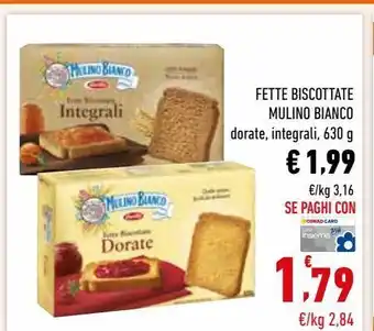 Conad Fette biscottate mulino bianco offerta