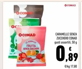 Conad Caramelle senza zucchero conad offerta