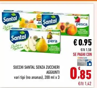 Conad Succhi santal senza zuccheri aggiunti offerta