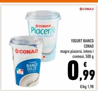 Conad Yogurt bianco conad offerta