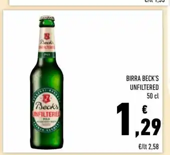 Conad Birra beck's unfiltered offerta