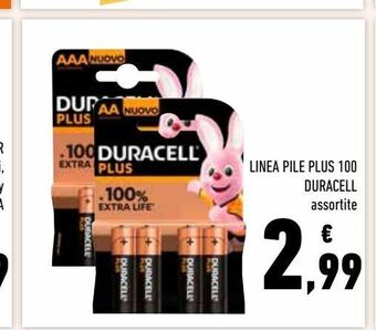 Conad Linea pile plus 100 duracell offerta